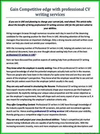 Resume Services Phoenix Az